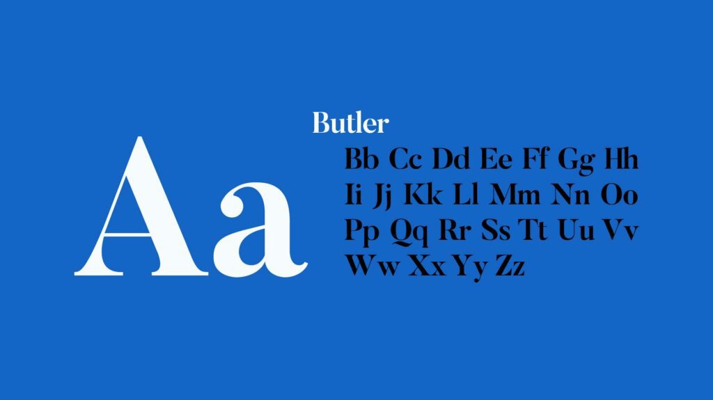 Bulter font presentation