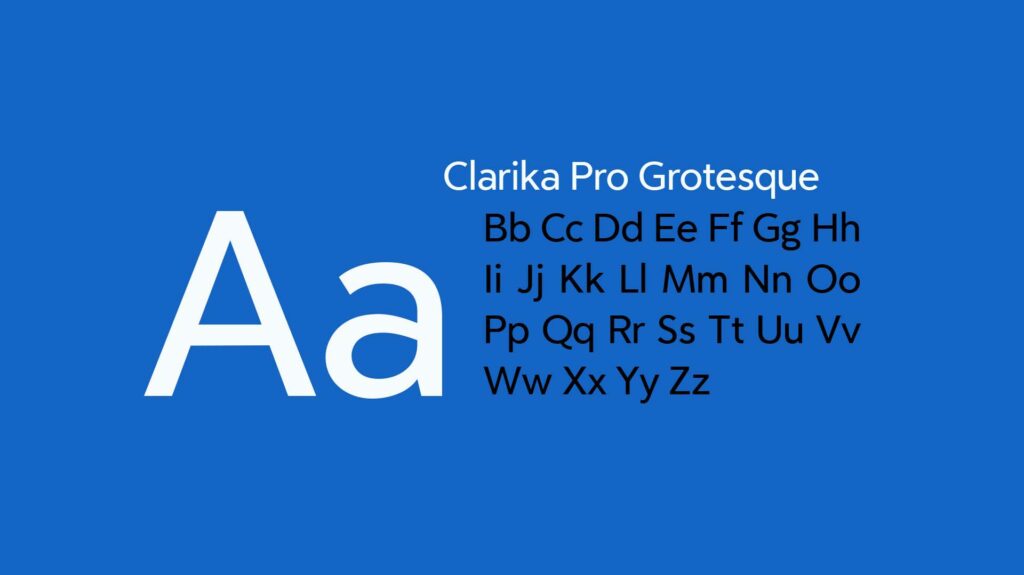 Clarika font presentation